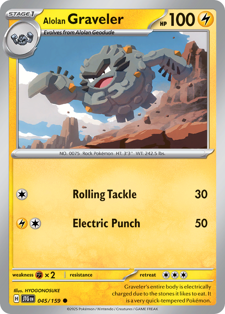 Alolan Graveler 45 Journey Together Pokémon card