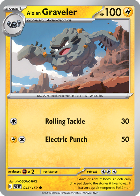 Alolan Graveler 45 Journey Together Pokémon card