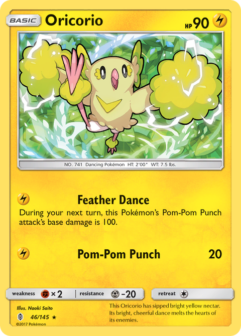 Oricorio 46 Guardians Rising Pokémon card