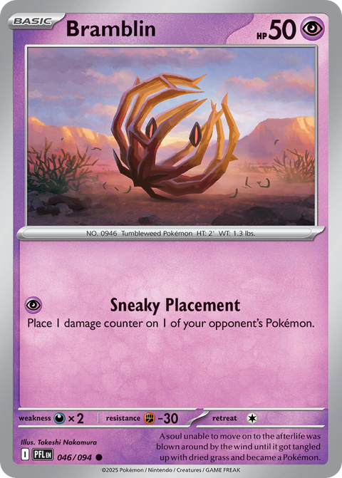 Bramblin 46 Phantasmal Flames Pokémon card