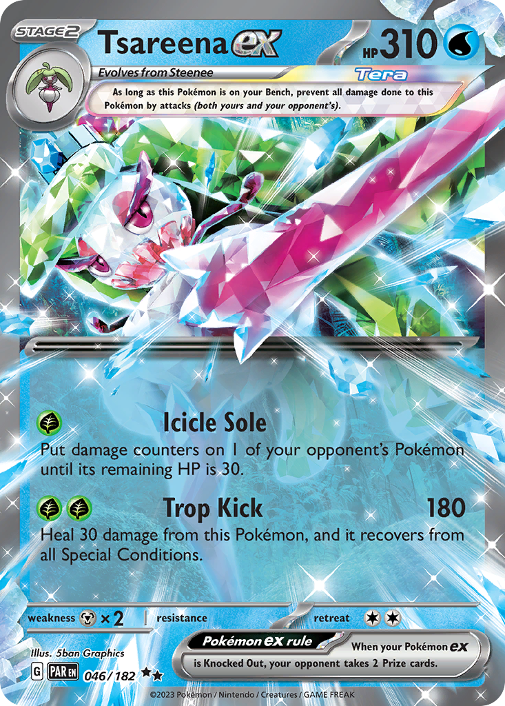Tsareena ex 46 Paradox Rift Pokémon card