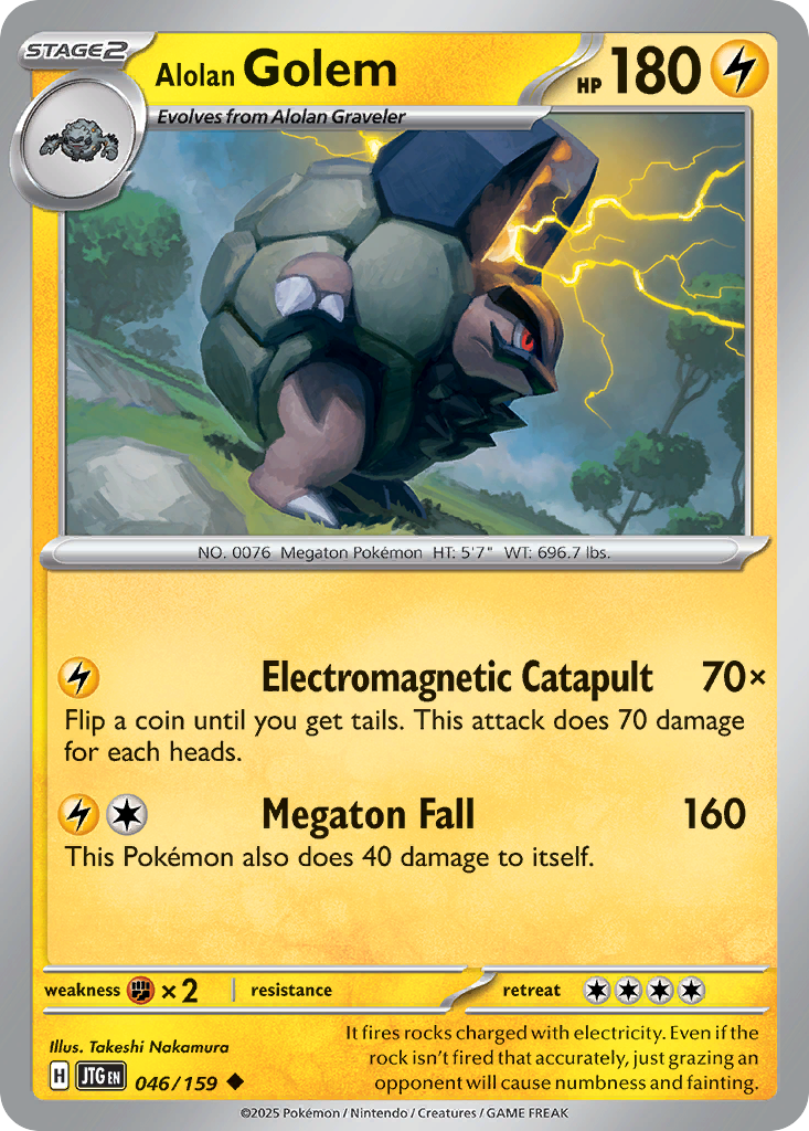 Alolan Golem 46 Journey Together Pokémon card