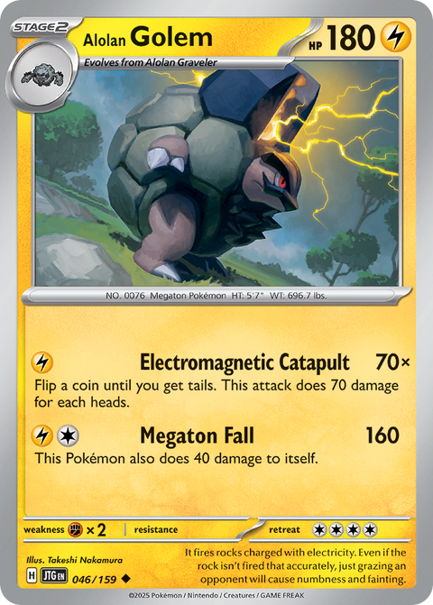 Alolan Golem 46 Journey Together Pokémon card