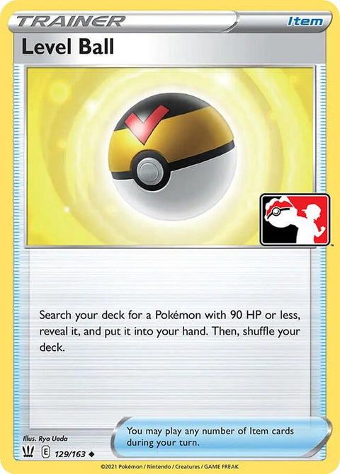 Level Ball - 129/163 - Prize Pack Series One — Play! Pokémon stamped prize pack card