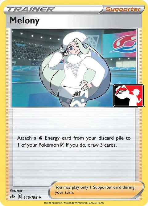 Melony - 146/203 - Prize Pack Series One — Play! Pokémon stamped prize pack card