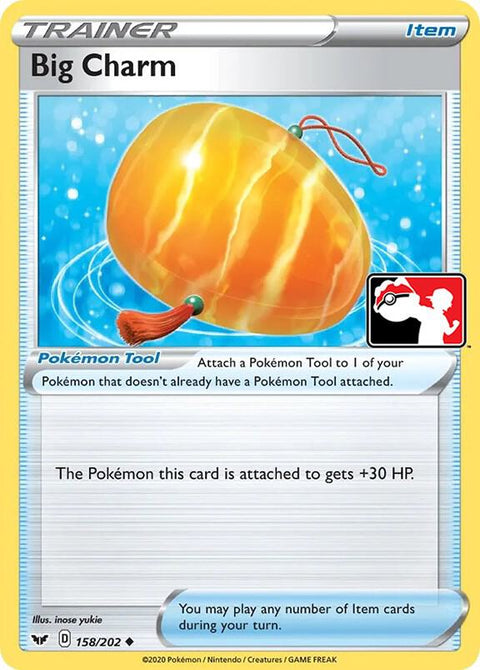 Big Charm - 158/202 - Prize Pack Series One — Play! Pokémon stamped prize pack card
