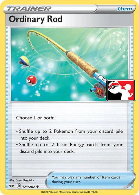 Ordinary Rod - 171/202 - Prize Pack Series One — Play! Pokémon stamped prize pack card