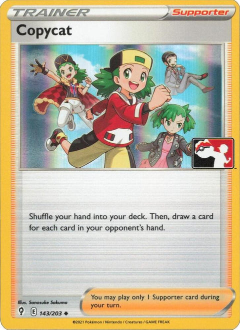 Copycat - 143/172 - Prize Pack Series Two — Play! Pokémon stamped prize pack card
