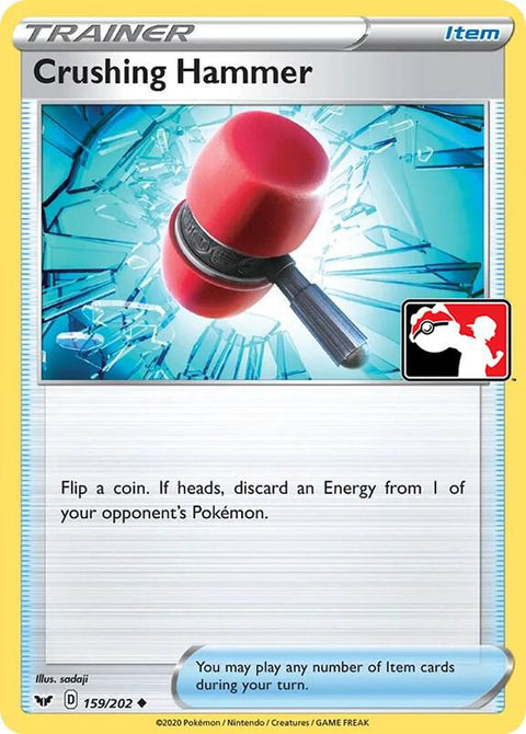 Crushing Hammer - 159/202 - Prize Pack Series Two — Play! Pokémon stamped prize pack card