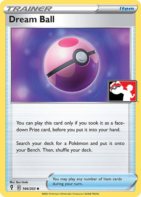 Dream Ball - 146/198 - Prize Pack Series Two — Play! Pokémon stamped prize pack card