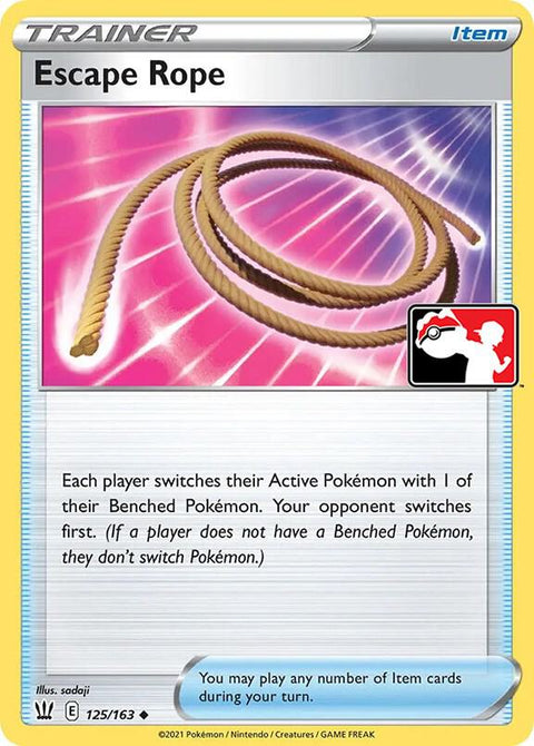 Escape Rope - 125/163 - Prize Pack Series Two — Play! Pokémon stamped prize pack card