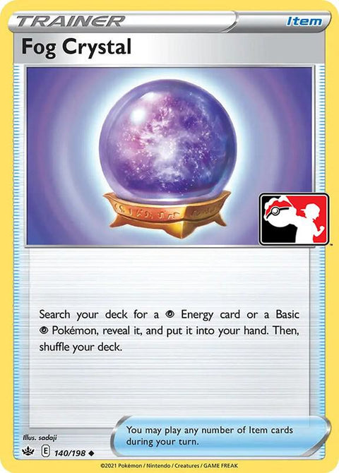 Fog Crystal - 140/198 - Prize Pack Series Two — Play! Pokémon stamped prize pack card