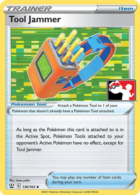 Tool Jammer - 136/198 - Prize Pack Series Two — Play! Pokémon stamped prize pack card
