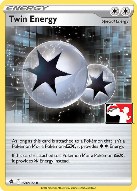 Twin Energy - 174/192 - Prize Pack Series One — Play! Pokémon stamped prize pack card