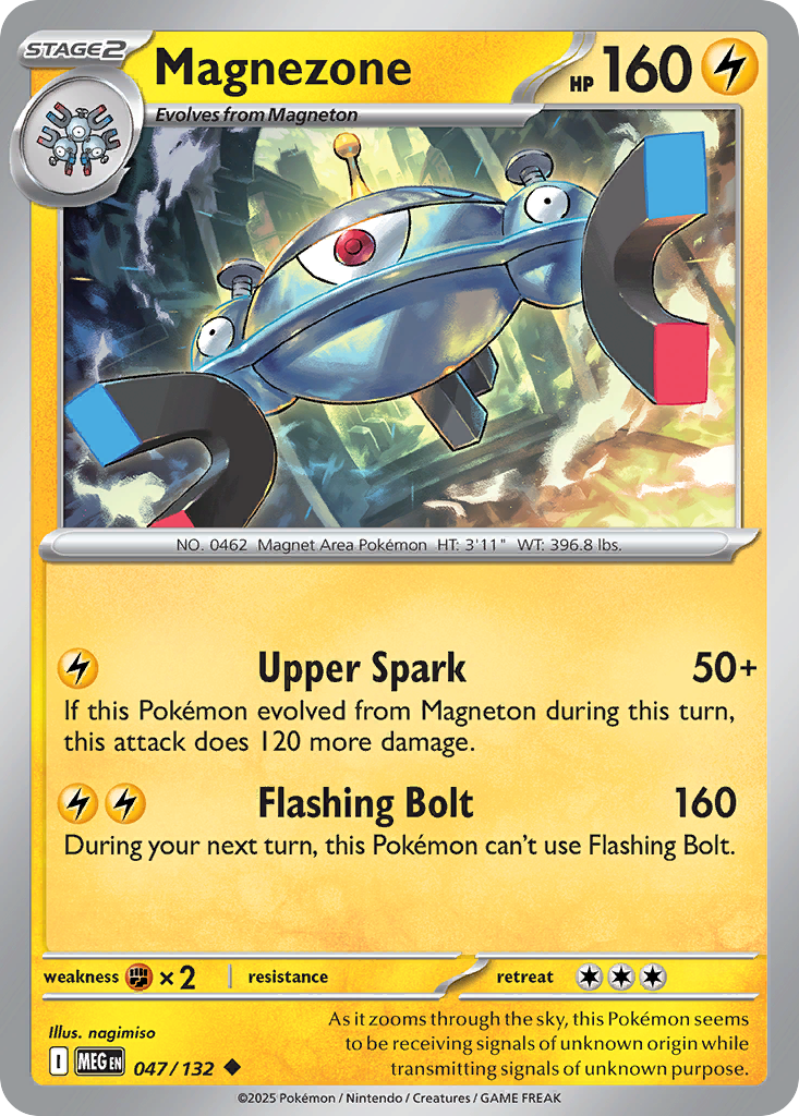 Magnezone 47 Mega Evolution Pokémon card