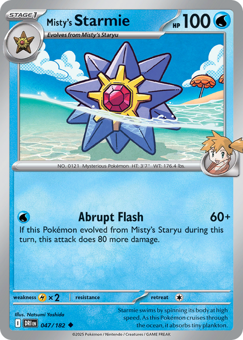 Misty's Starmie 47 Destined Rivals Pokémon card