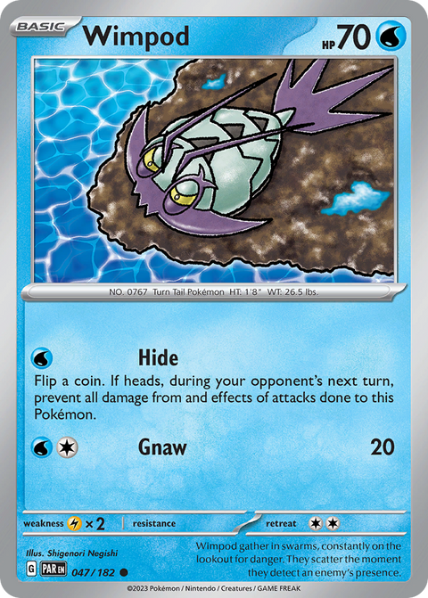 Wimpod 47 Paradox Rift Pokémon card