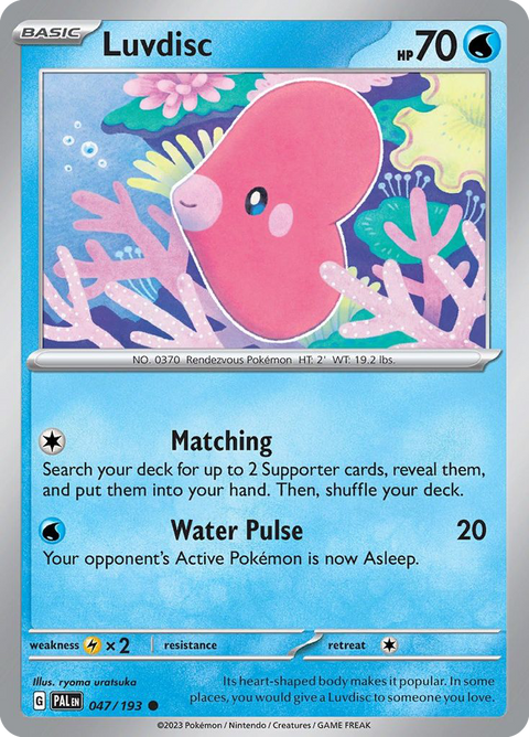 Luvdisc 47 Paldea Evolved Pokémon card
