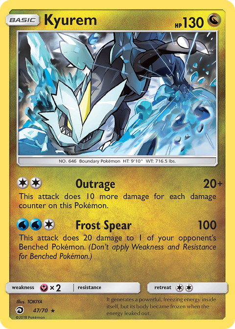 Kyurem 47 Dragon Majesty Pokémon card