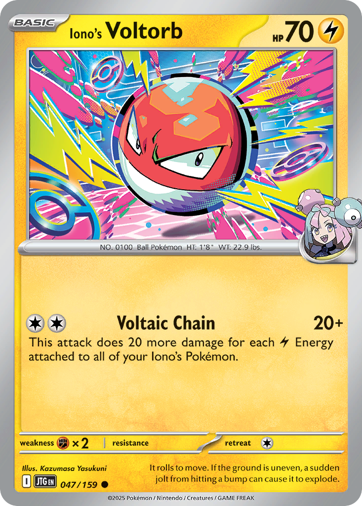 Iono's Voltorb 47 Journey Together Pokémon card