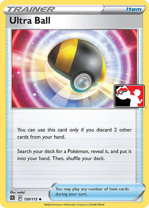 Ultra Ball - 150/172 - Prize Pack Series Two — Play! Pokémon stamped prize pack card