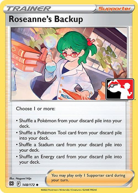 Roseanne's Backup - 148/172 - Prize Pack Series Three — Play! Pokémon stamped prize pack card