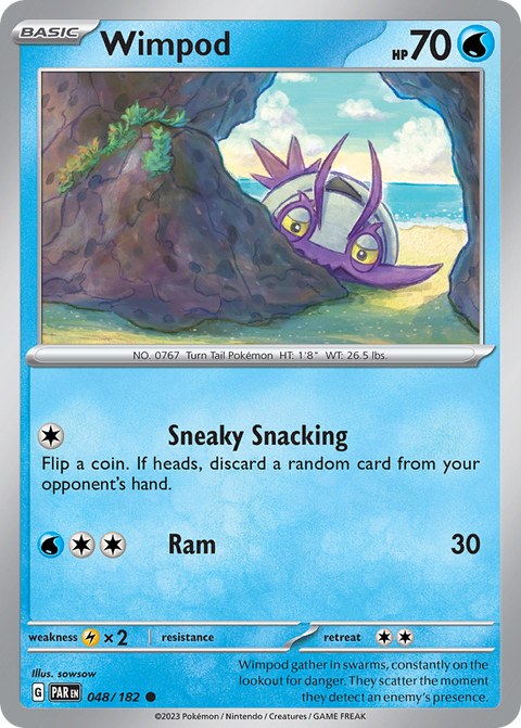 Wimpod 48 Paradox Rift Pokémon card