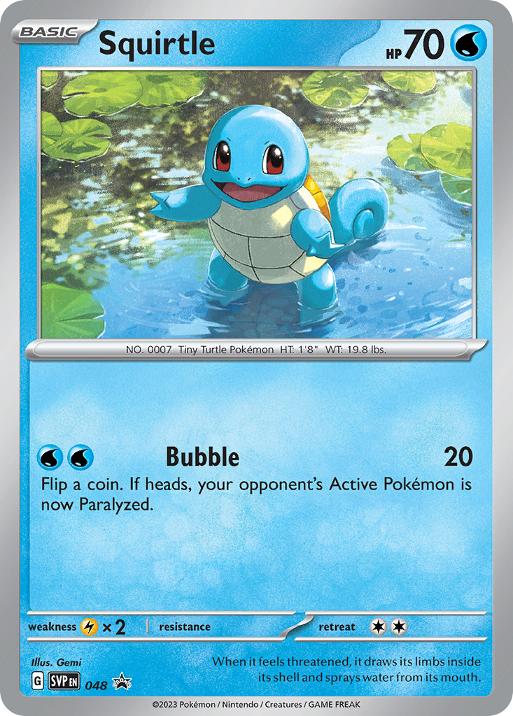 Squirtle 48 Scarlet & Violet Black Star Promos Pokémon card