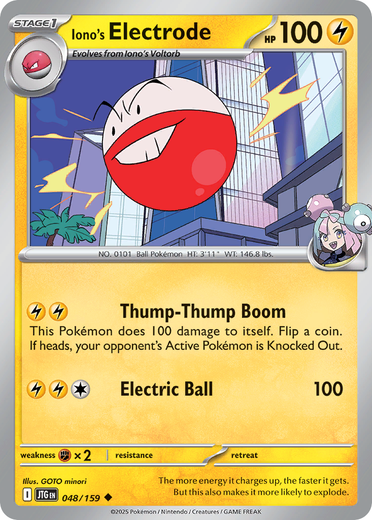 Iono's Electrode 48 Journey Together Pokémon card