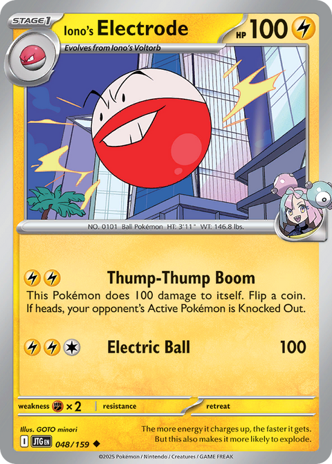 Iono's Electrode 48 Journey Together Pokémon card