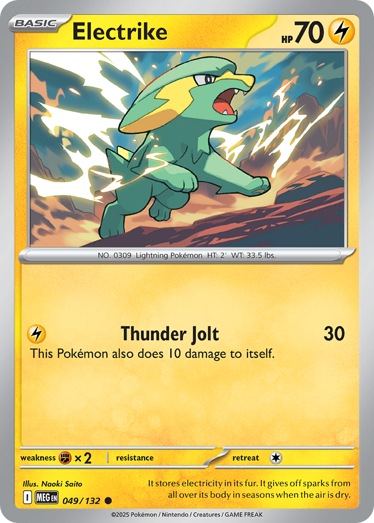 Electrike 49 Mega Evolution Pokémon card