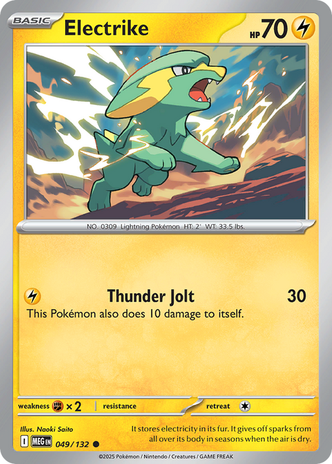 Electrike 49 Mega Evolution Pokémon card