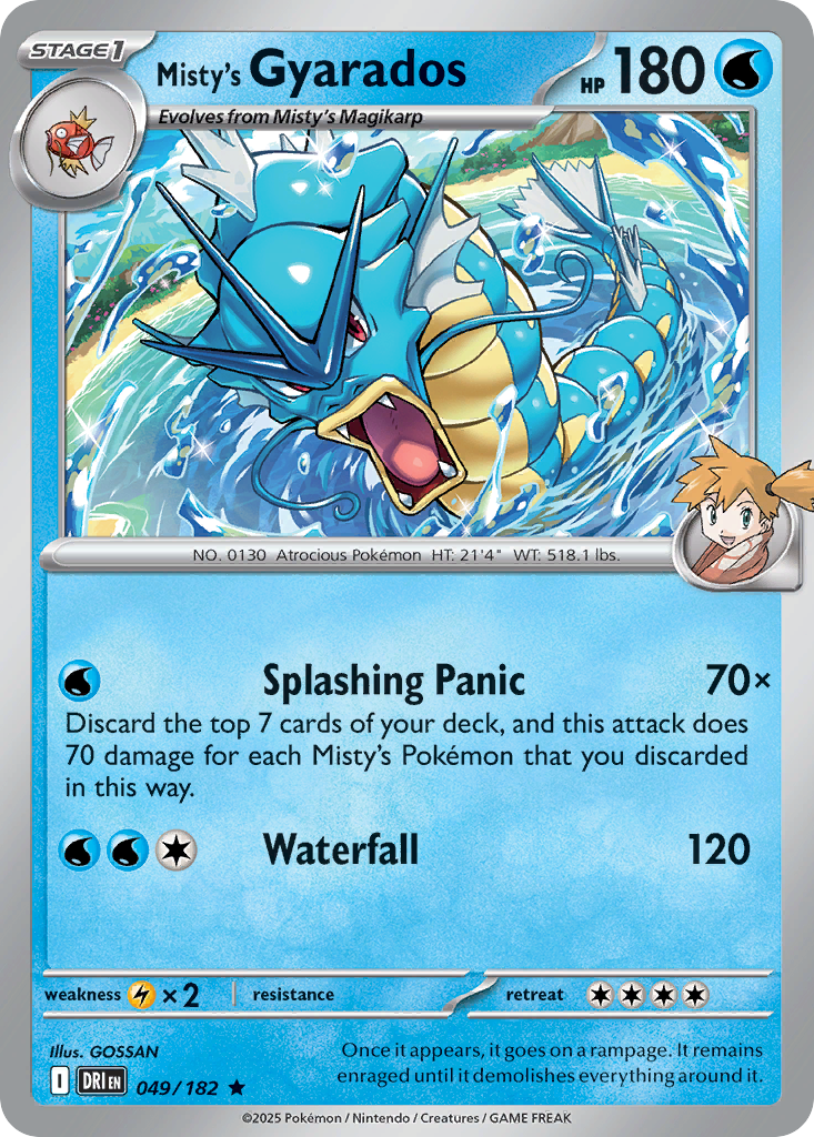 Misty's Gyarados 49 Destined Rivals Pokémon card
