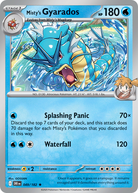 Misty's Gyarados 49 Destined Rivals Pokémon card