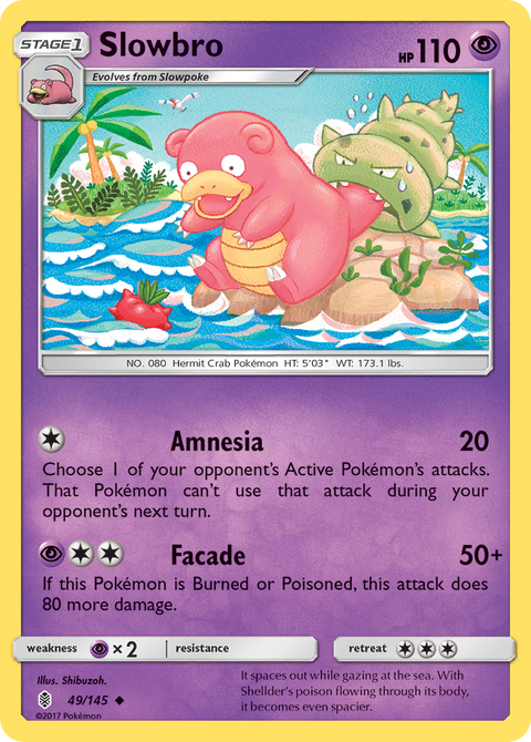 Slowbro 49 Guardians Rising Pokémon card