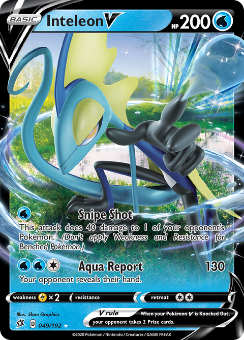 Inteleon V 49 Rebel Clash Pokémon card