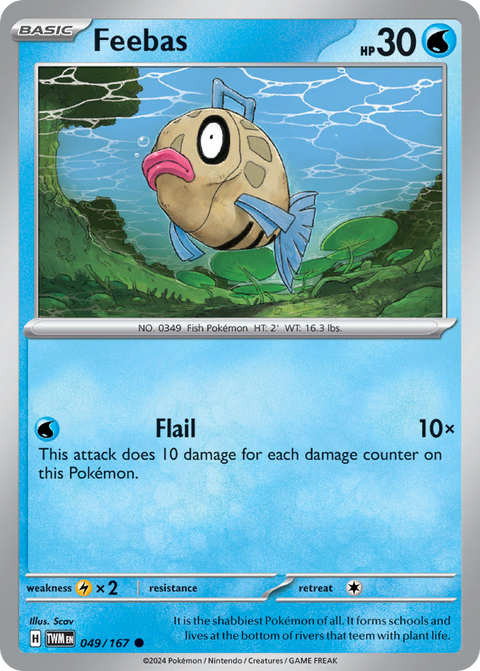 Feebas 49 Twilight Masquerade Pokémon card