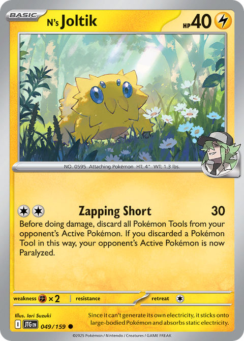 N's Joltik 49 Journey Together Pokémon card