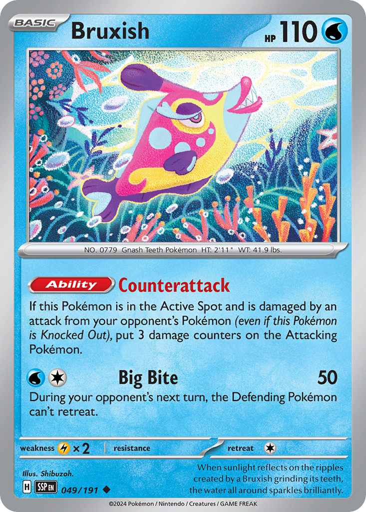 Bruxish 49 Surging Sparks Pokémon card