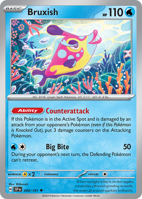 Bruxish 49 Surging Sparks Pokémon card