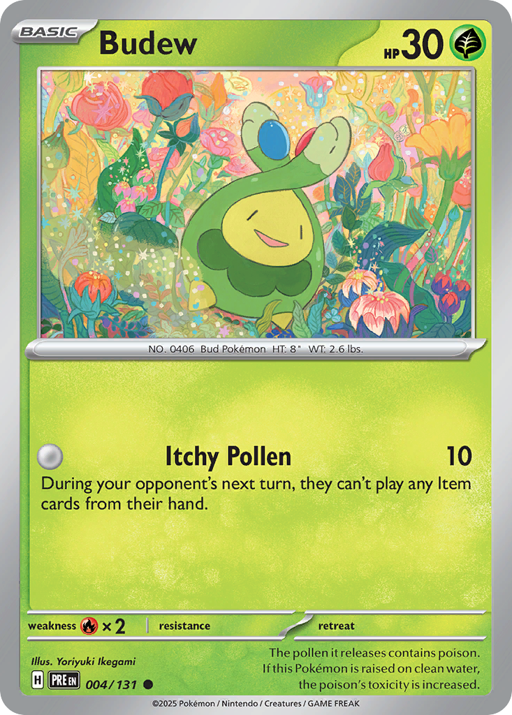 Budew 4 Prismatic Evolutions Pokémon card
