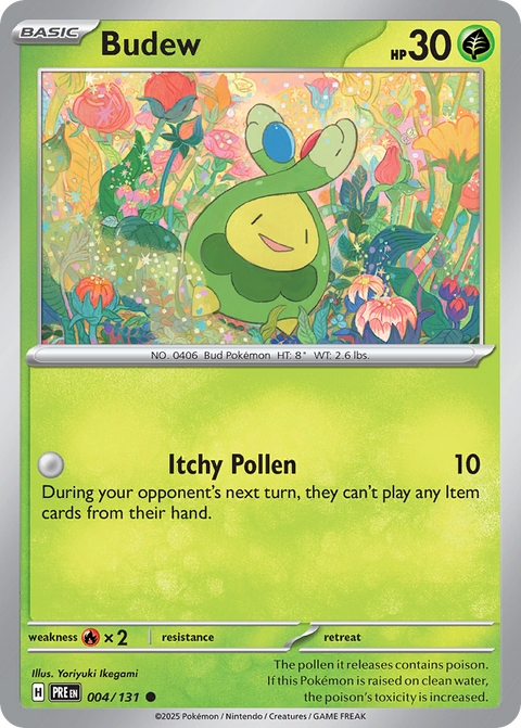Budew 4 Prismatic Evolutions Pokémon card