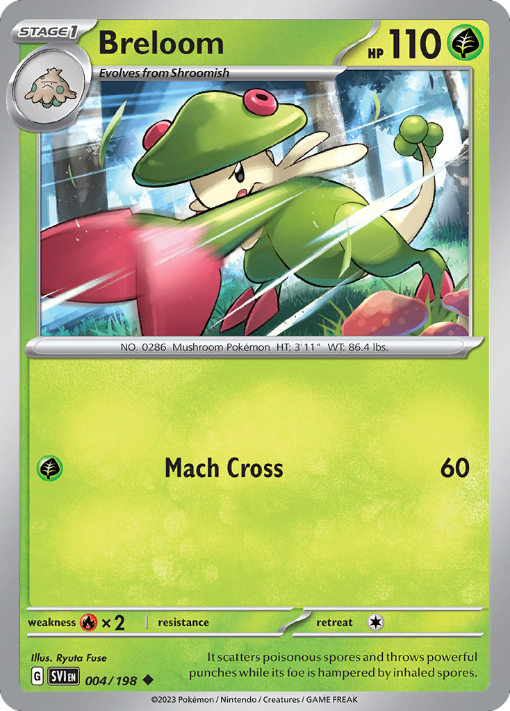 Breloom 4 Scarlet & Violet Pokémon card