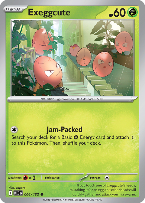 Exeggcute 4 Mega Evolution Pokémon card