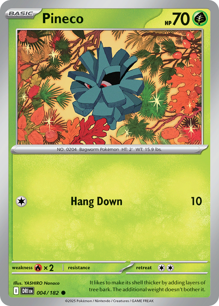 Pineco 4 Destined Rivals Pokémon card
