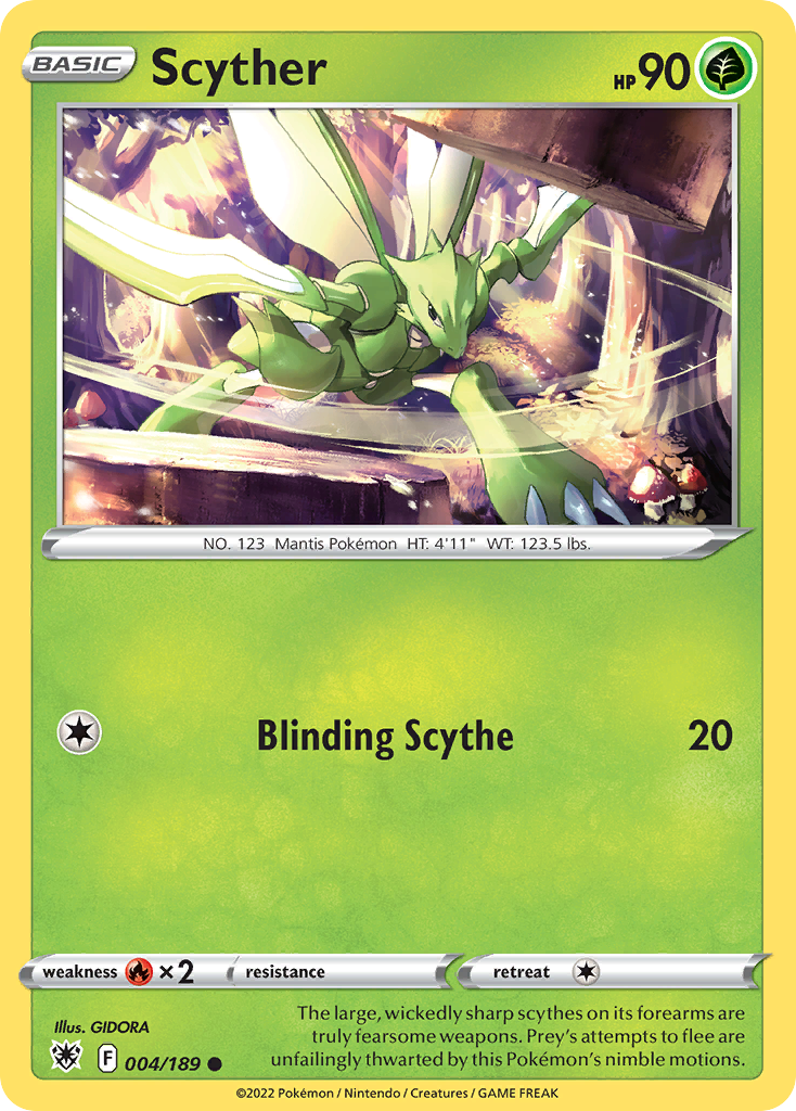 Scyther 4 Astral Radiance Pokémon card
