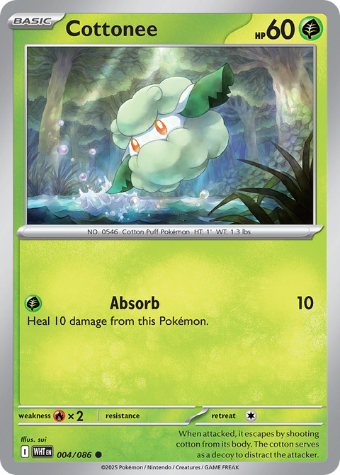 Cottonee 4 White Flare Pokémon card