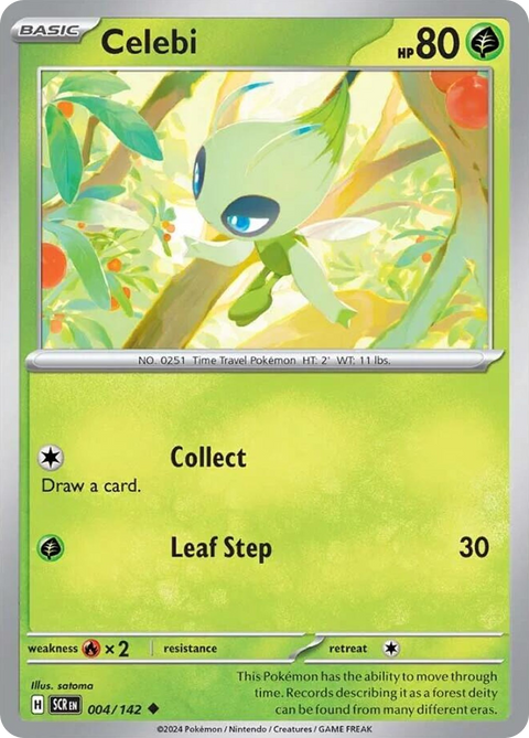 Celebi 4 Stellar Crown Pokémon card
