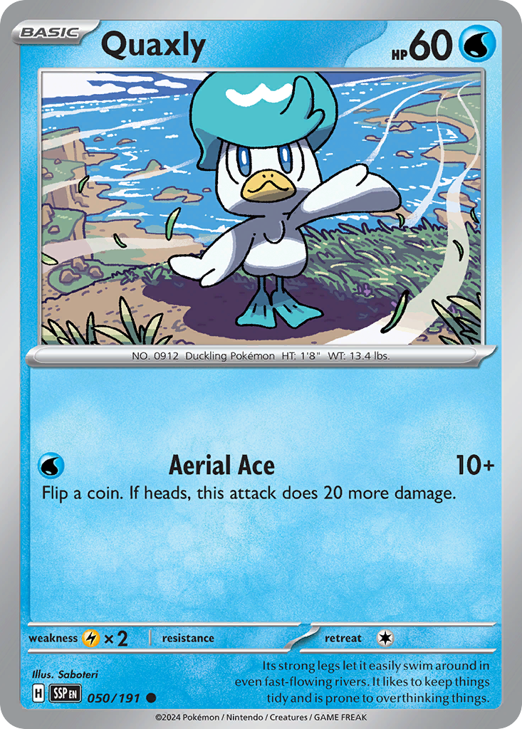 Quaxly 50 Surging Sparks Pokémon card