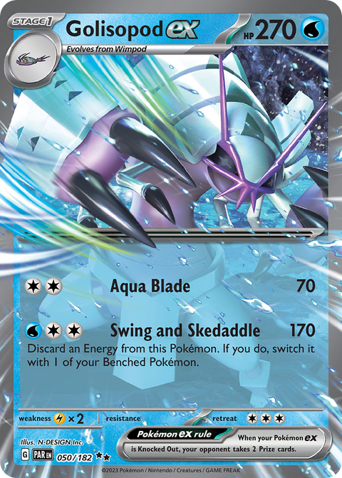 Golisopod ex 50 Paradox Rift Pokémon card